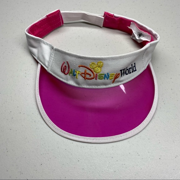 Walt Disney World Visor Pink White 